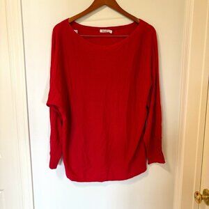 Reitman's Long Sleeve Scoop Neck Sweater Pink Sz 3X NWT Modal Buttons on Sleeves